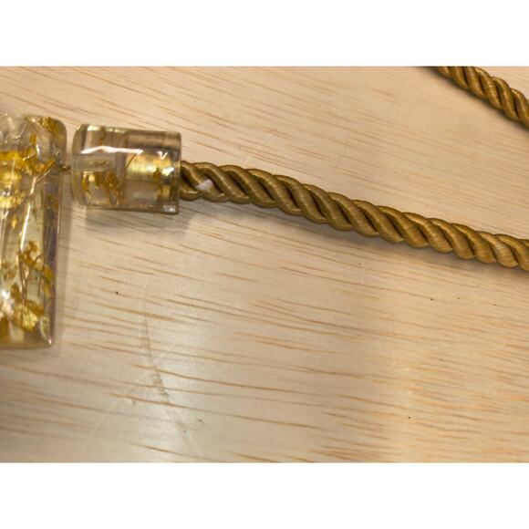 Chicos Lucite Necklace Gold Coloring - Picture 6 of 9